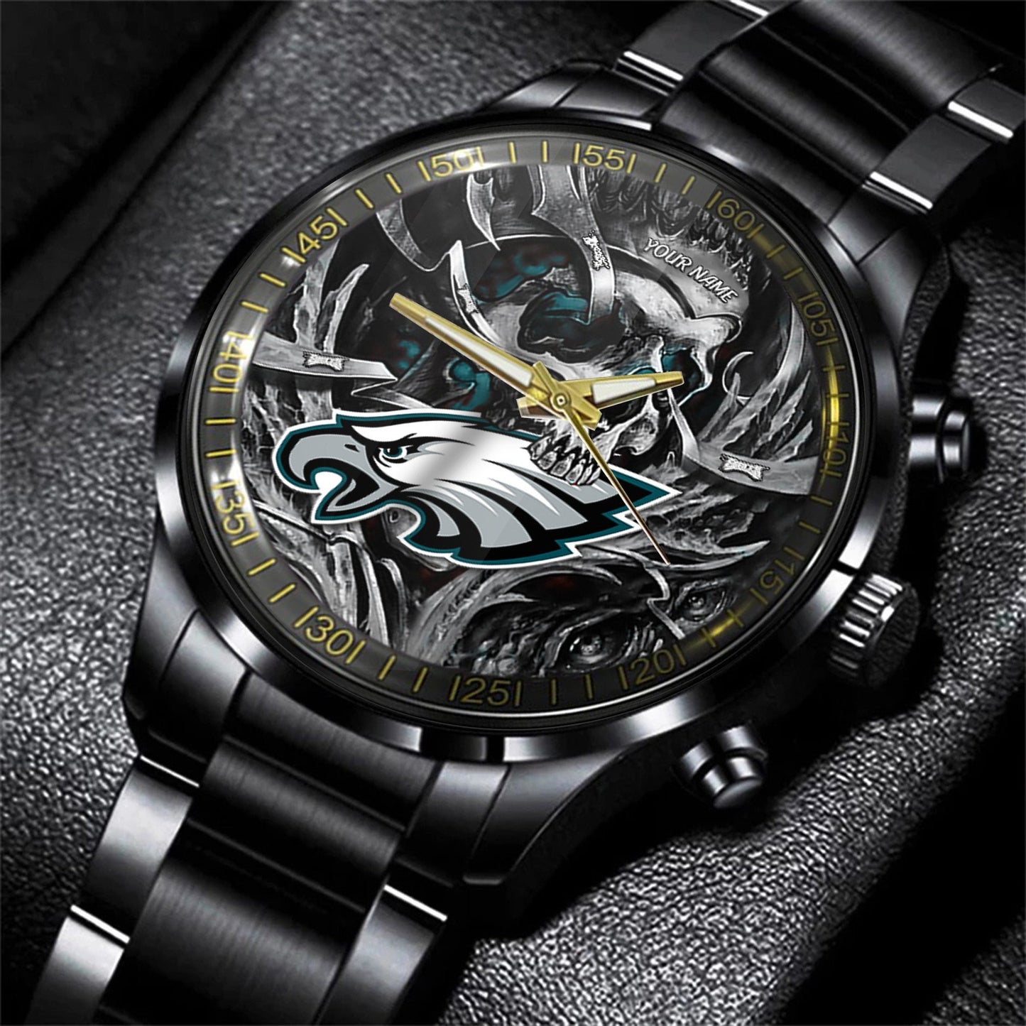 Philadelphia Eagles Black Fashion Watch Gifts For Sport Fans AZWATCH23