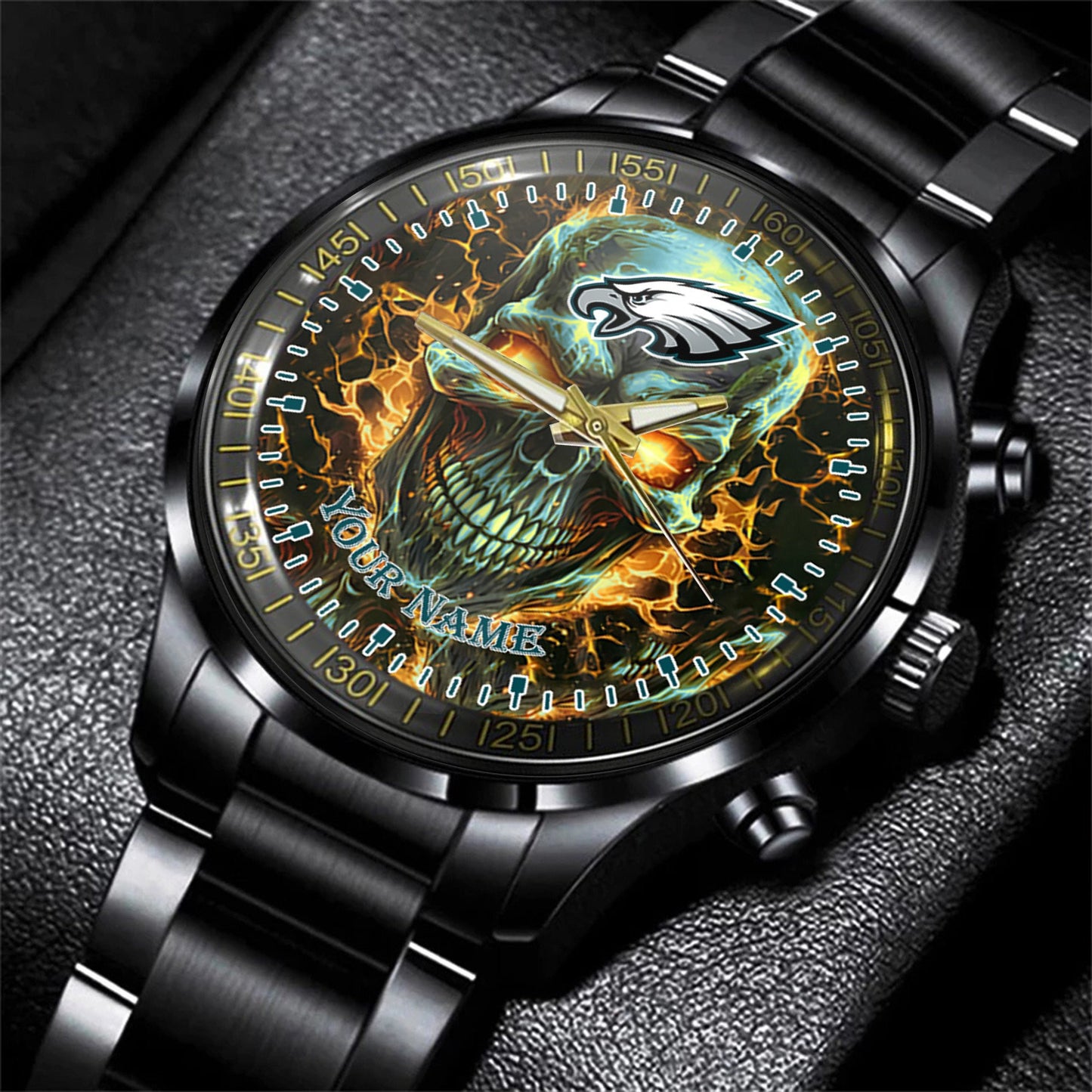 Philadelphia Eagles Black Fashion Watch Gifts For Sport Fans AZWATCH23