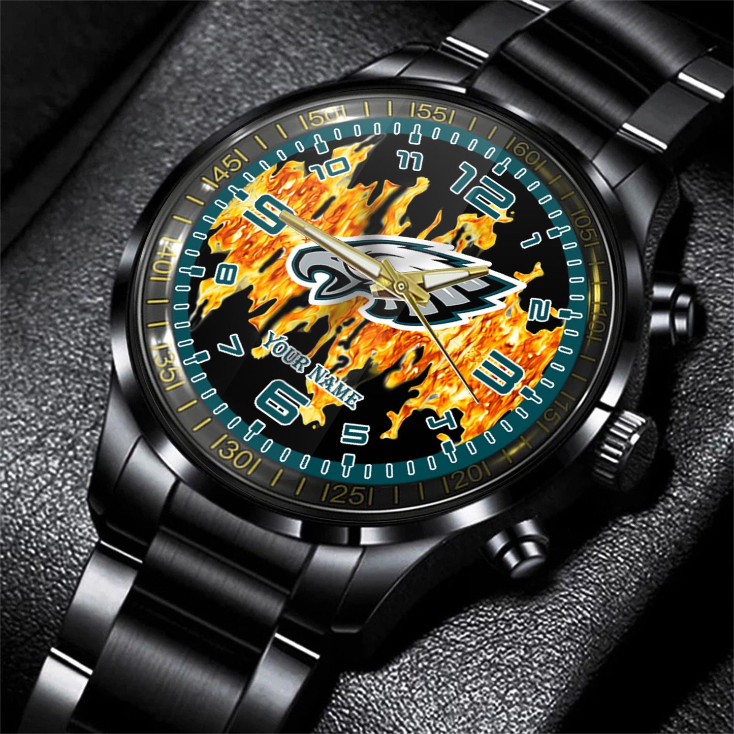 Philadelphia Eagles Black Fashion Watch Gifts For Sport Fans AZWATCH23