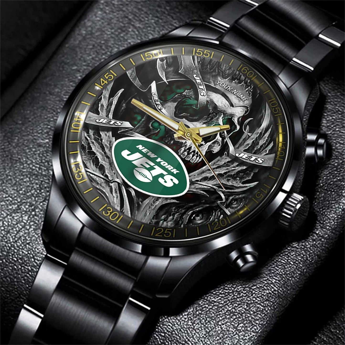 New York Jets Black Fashion Watch Gifts For Sport Fans AZWATCH24