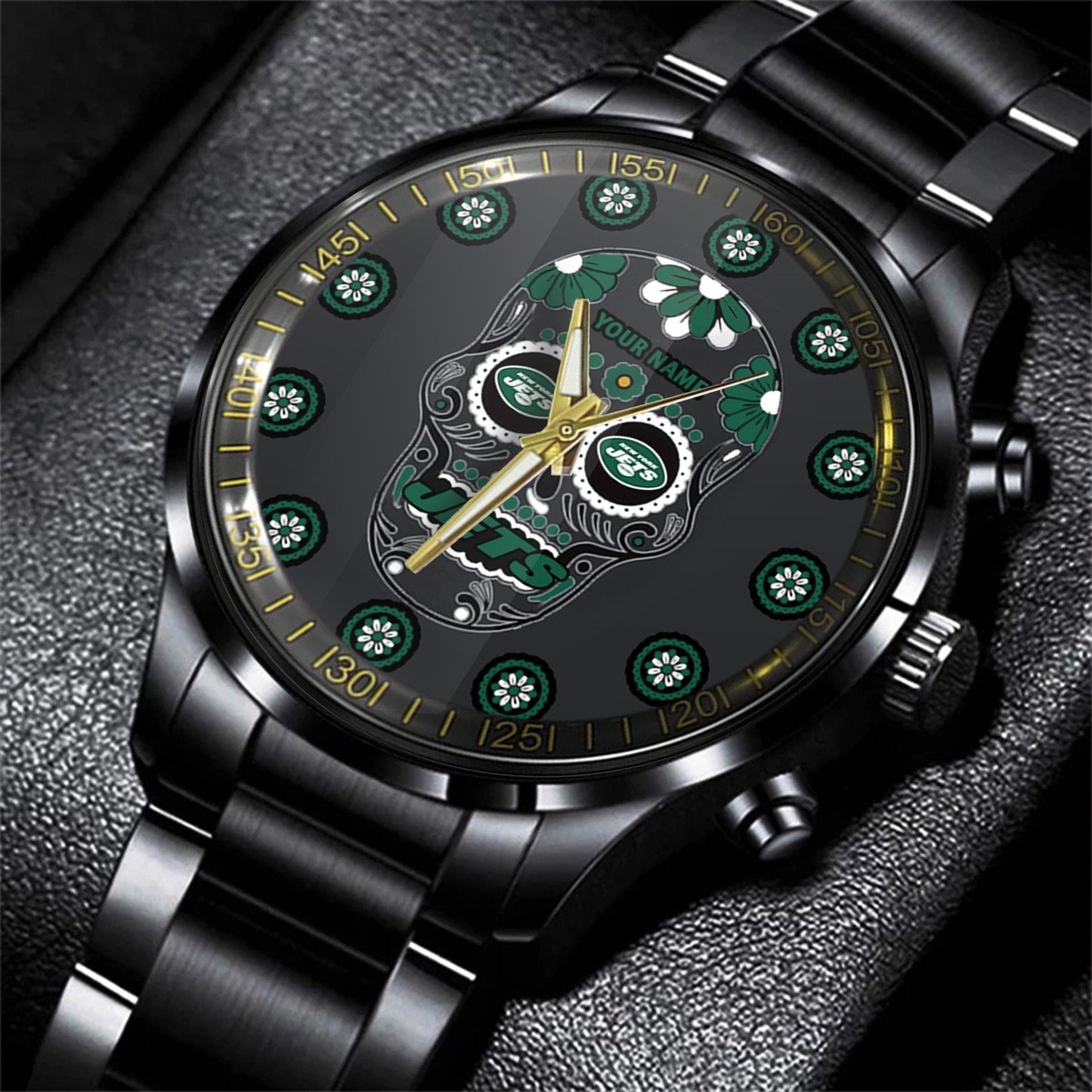 New York Jets Black Fashion Watch Gifts For Sport Fans AZWATCH24