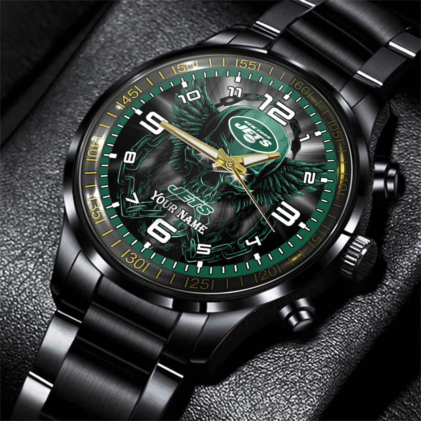New York Jets Black Fashion Watch Gifts For Sport Fans AZWATCH24