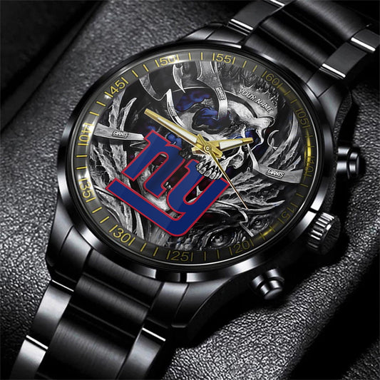 New York Giants Black Fashion Watch Gifts For Sport Fans AZWATCH25
