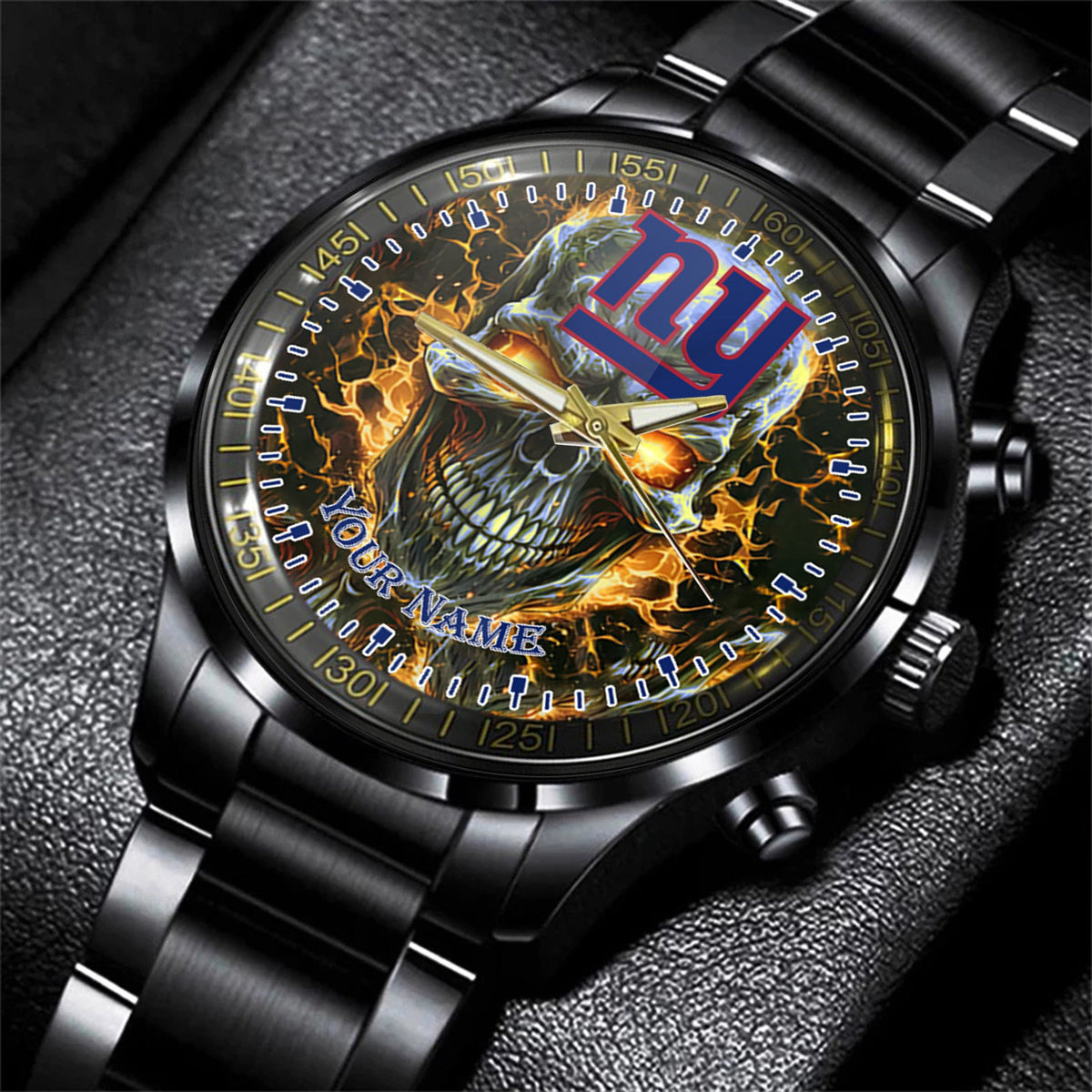 New York Giants Black Fashion Watch Gifts For Sport Fans AZWATCH25