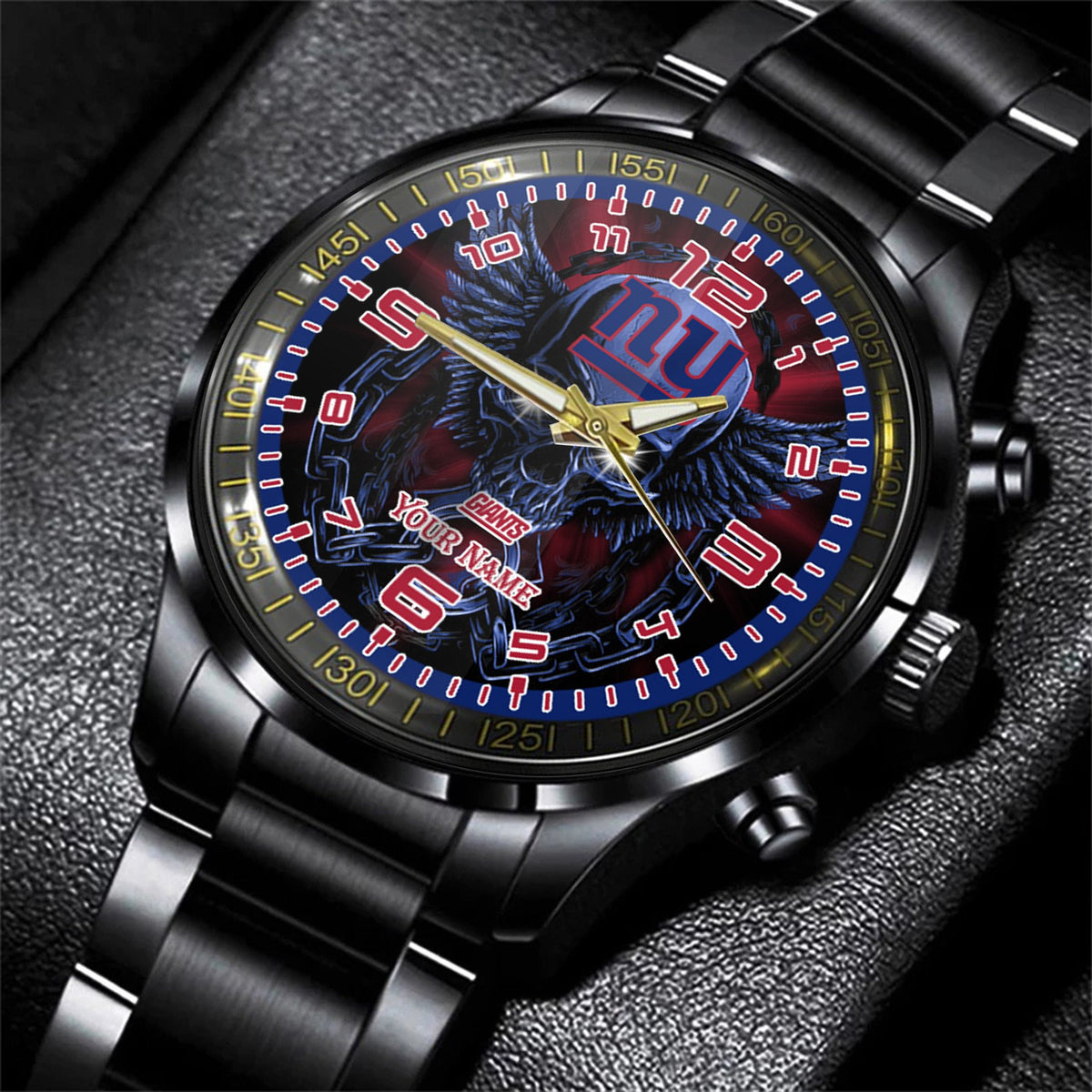New York Giants Black Fashion Watch Gifts For Sport Fans AZWATCH25