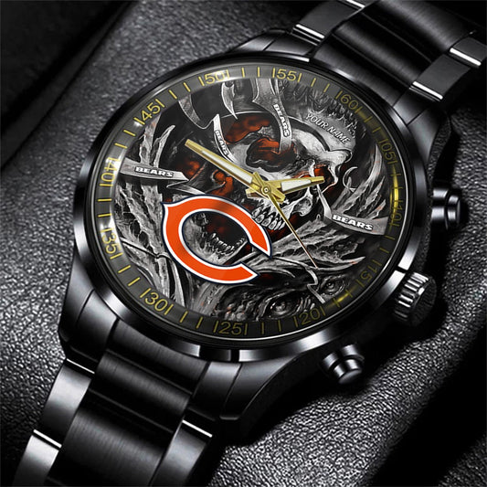 Chicago Bears Black Fashion Watch Gifts For Sport Fans AZWATCH37