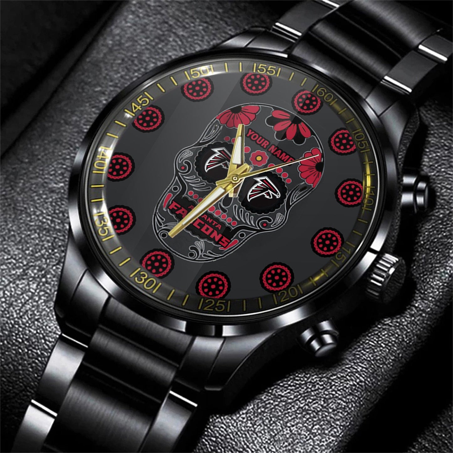 Atlanta Falcons Black Fashion Watch Gifts For Sport Fans AZWATCH42