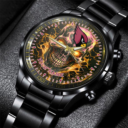 Arizona Cardinals Black Fashion Watch Gifts For Sport Fans AZWATCH44