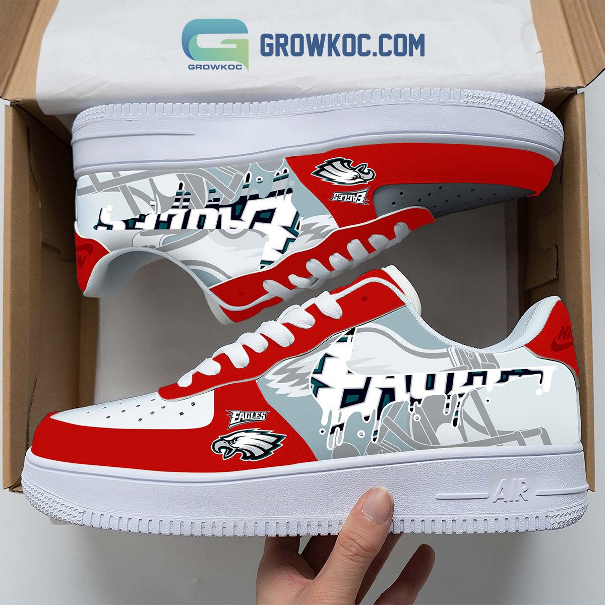 Philadelphia Eagles Personalized Colorful AF1-1 Shoes AF1CS021