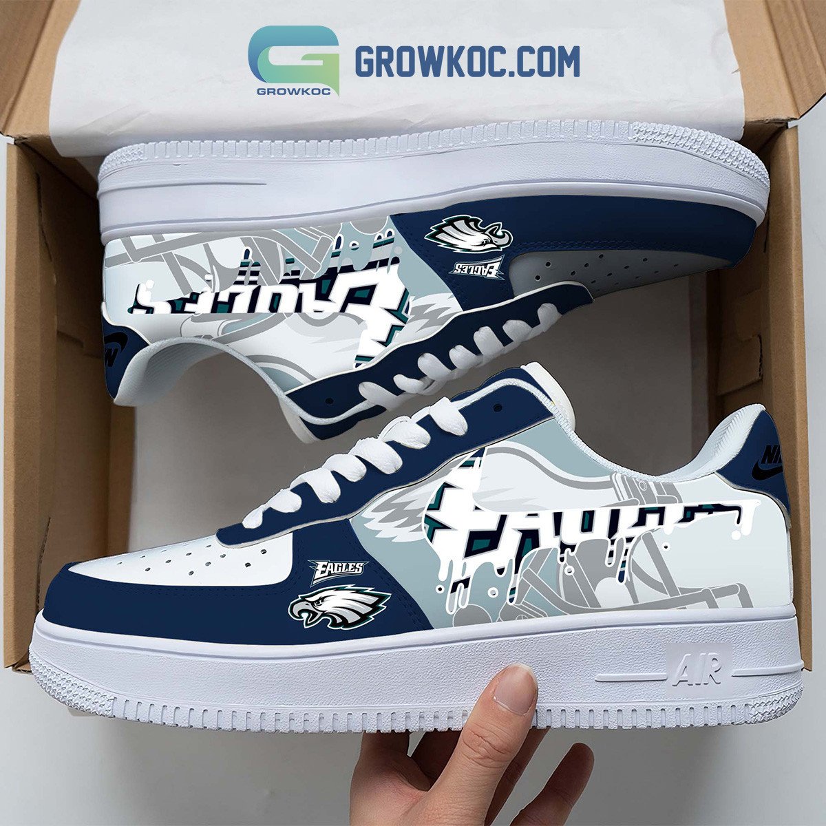 Philadelphia Eagles Personalized Colorful AF1-1 Shoes AF1CS021