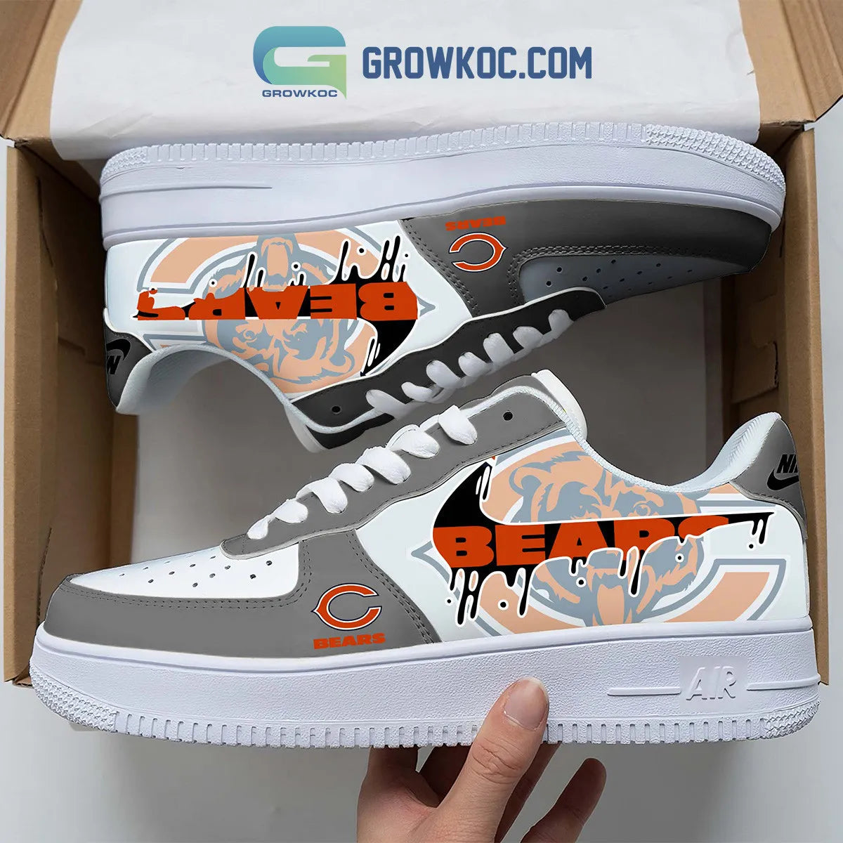 Chicago Bears Personalized Colorful AF1-1 Shoes AF1CS005