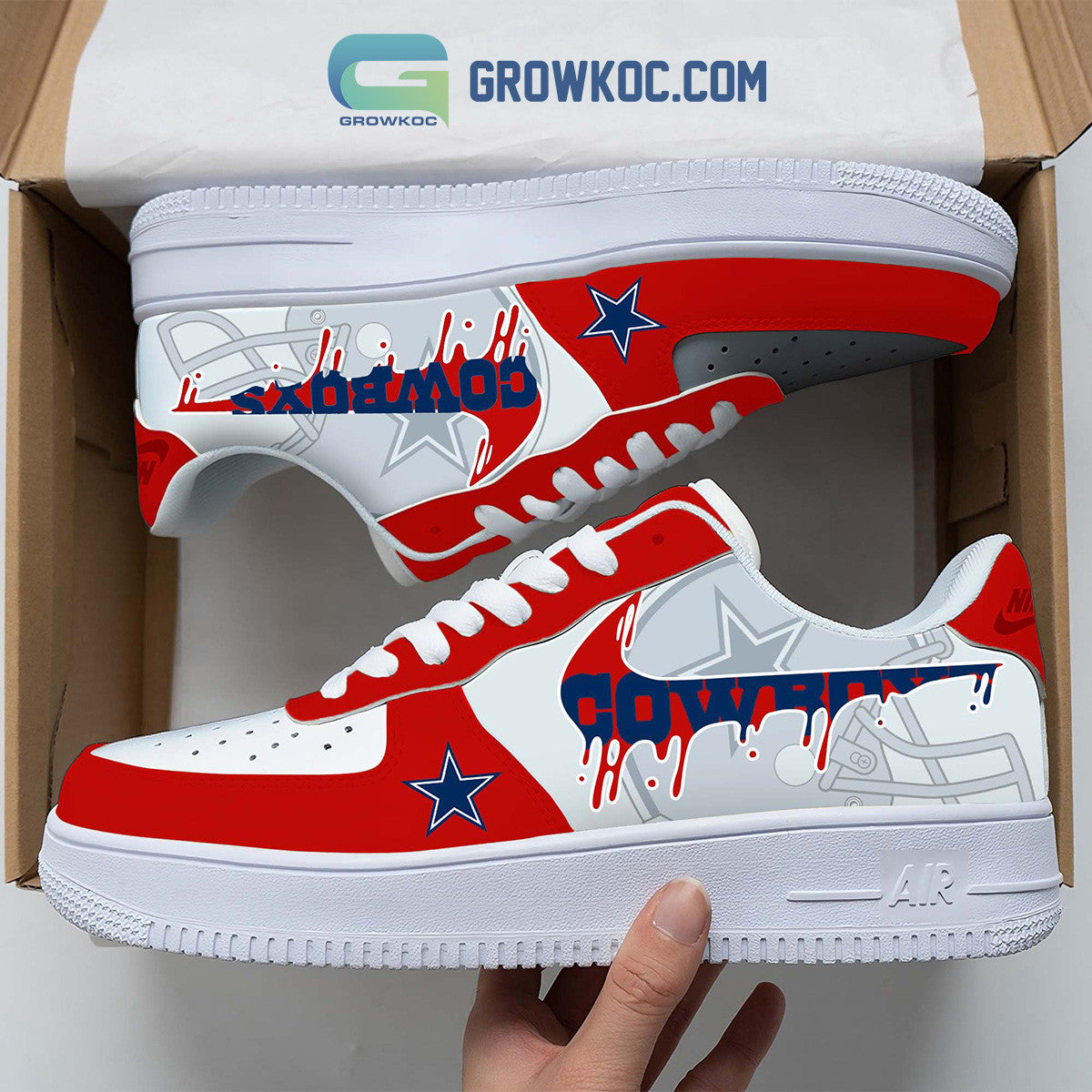 Dallas Cowboys Personalized Colorful AF1-1 Shoes AF1CS006