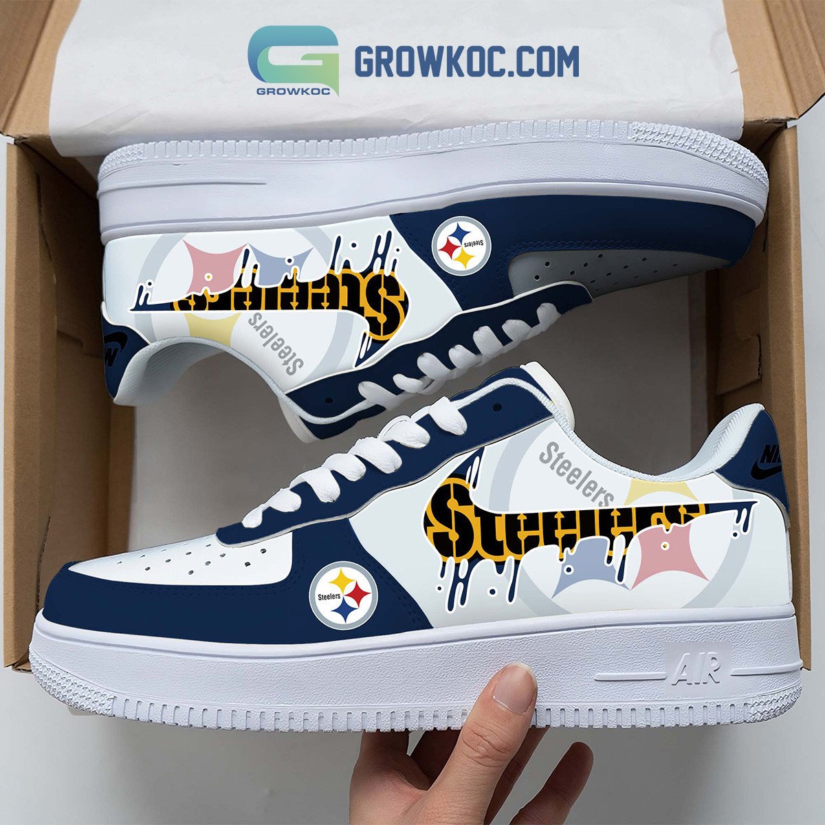 Pittsburgh Steelers Personalized Colorful AF1-1 Shoes AF1CS010