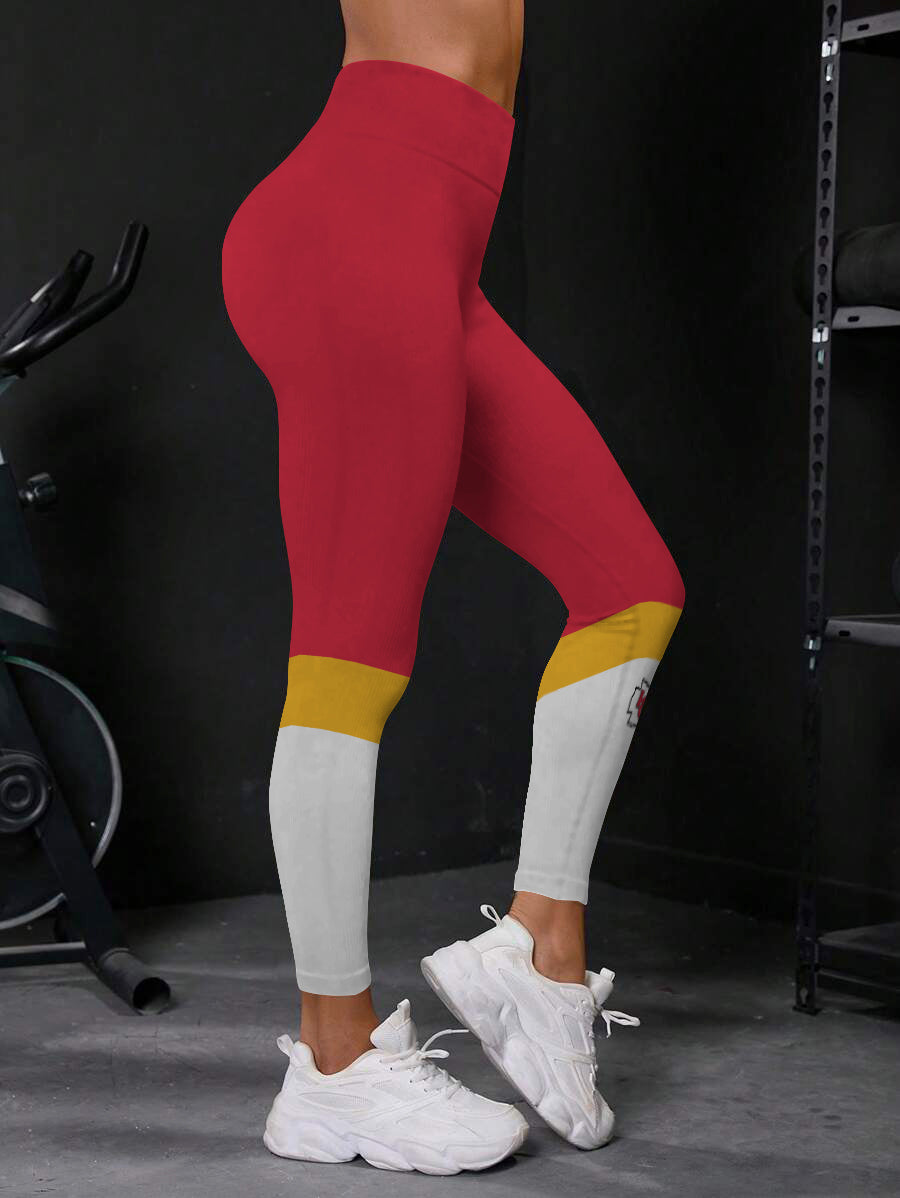 Kansas City Chiefs High Waist Push Up Printed Leggings