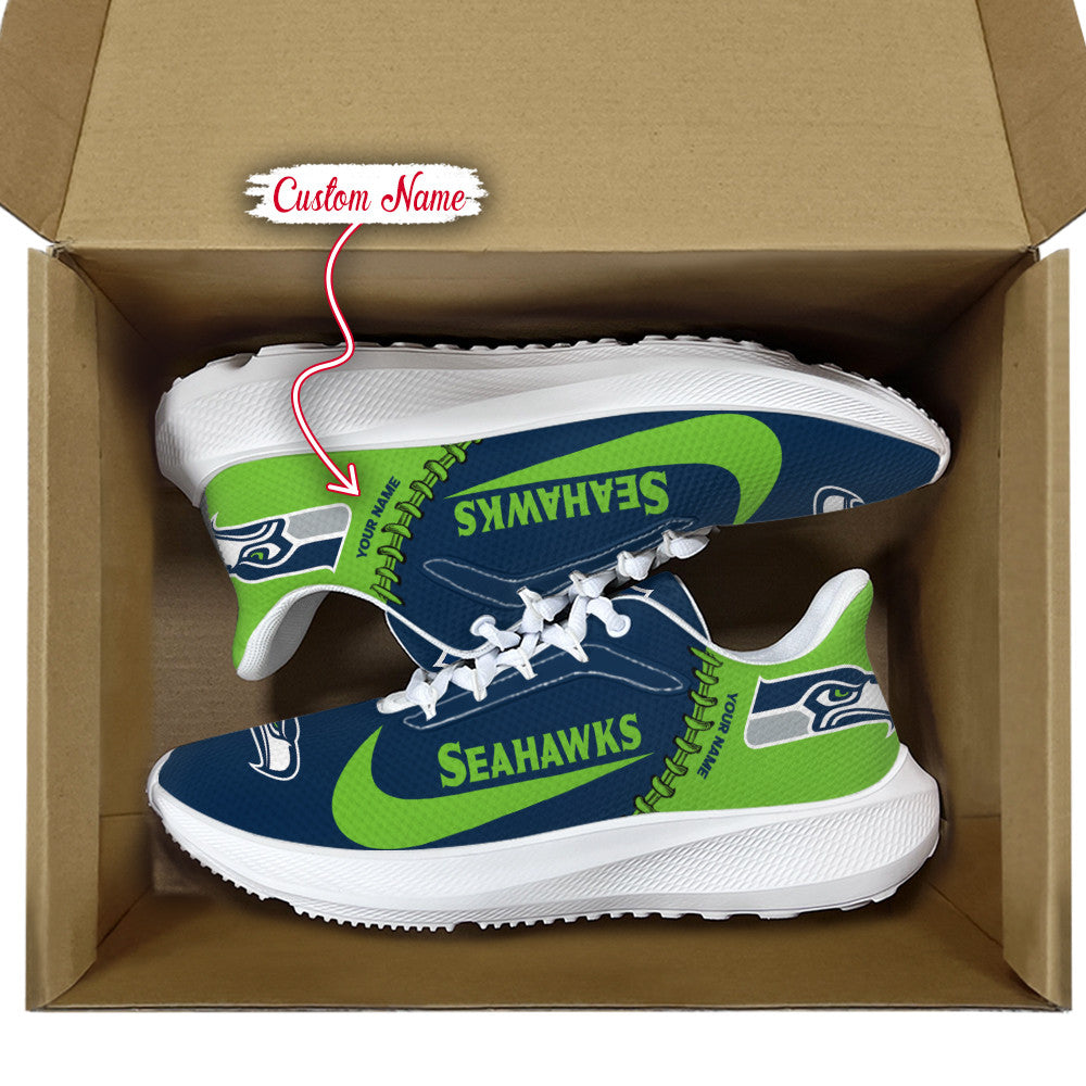 Seattle Seahawks Lightweight Patch Decor Running Shoes AZBTRS000071