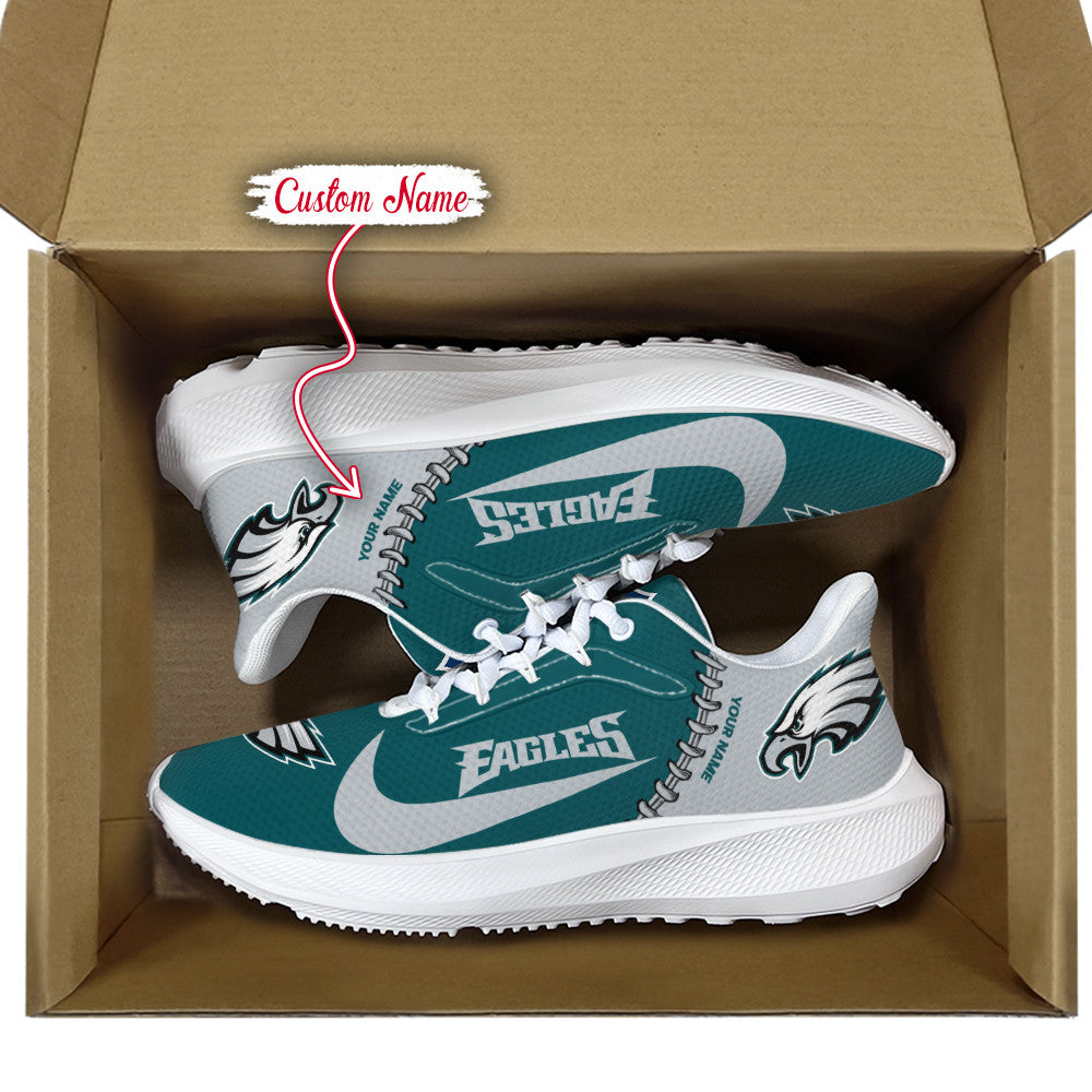 Philadelphia Eagles Lightweight Patch Decor Running Shoes AZBTRS000075