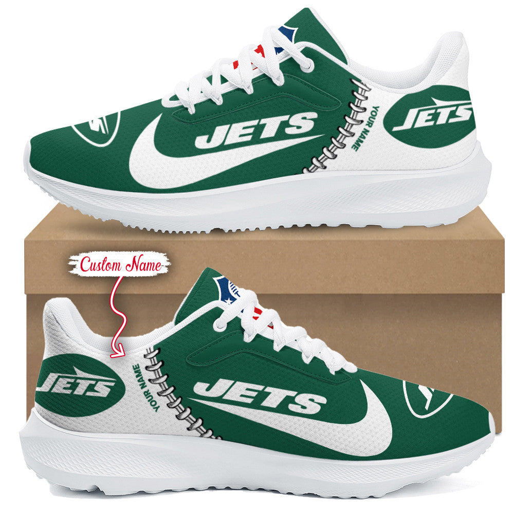 New York Jets Lightweight Patch Decor Running Shoes AZBTRS000076