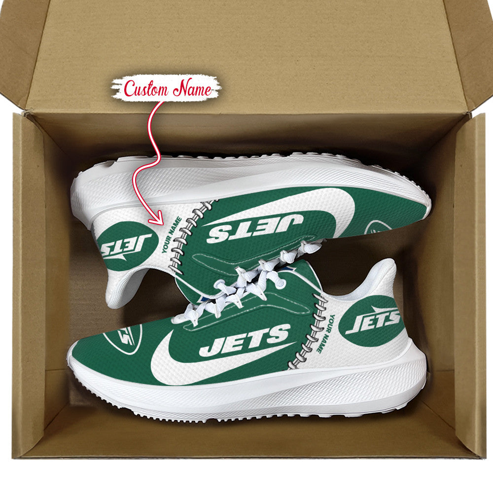 New York Jets Lightweight Patch Decor Running Shoes AZBTRS000076