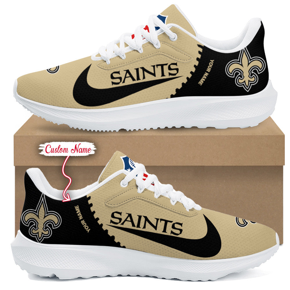 New Orleans Saints Lightweight Patch Decor Running Shoes AZBTRS000078