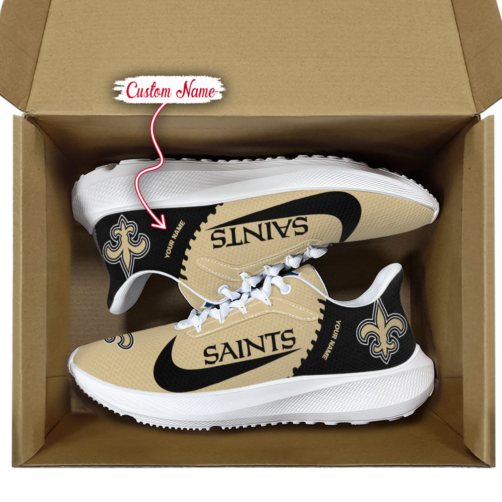 New Orleans Saints Lightweight Patch Decor Running Shoes AZBTRS000078