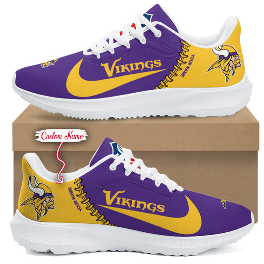 Minnesota Vikings Lightweight Patch Decor Running Shoes AZBTRS000080