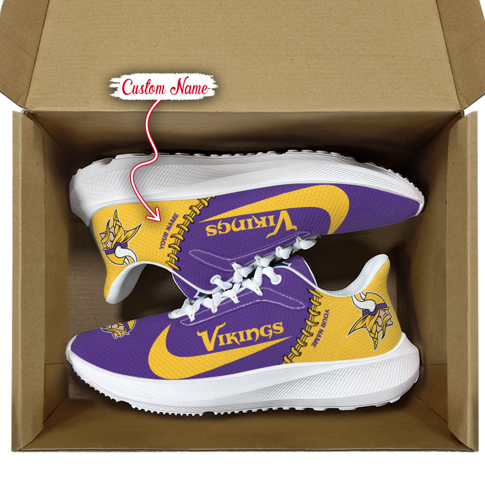 Minnesota Vikings Lightweight Patch Decor Running Shoes AZBTRS000080