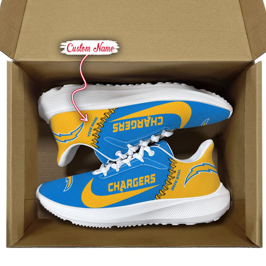 Los Angeles Chargers Lightweight Patch Decor Running Shoes AZBTRS000083