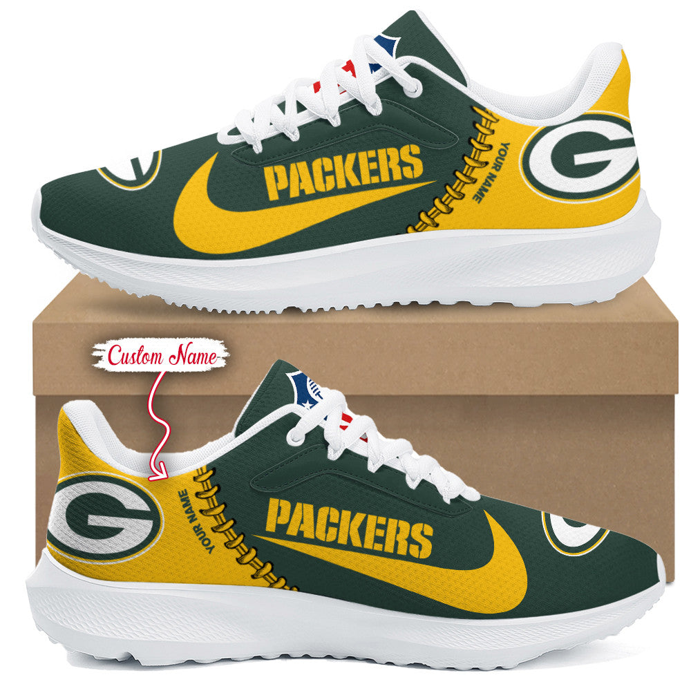 Green Bay Packers Lightweight Patch Decor Running Shoes AZBTRS000089