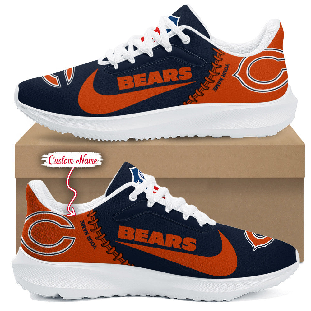 Chicago Bears Lightweight Patch Decor Running Shoes AZBTRS000094
