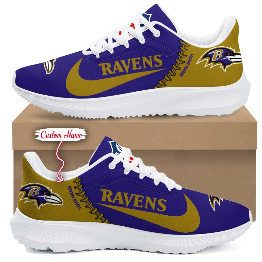 Baltimore Ravens Lightweight Patch Decor Running Shoes AZBTRS000097