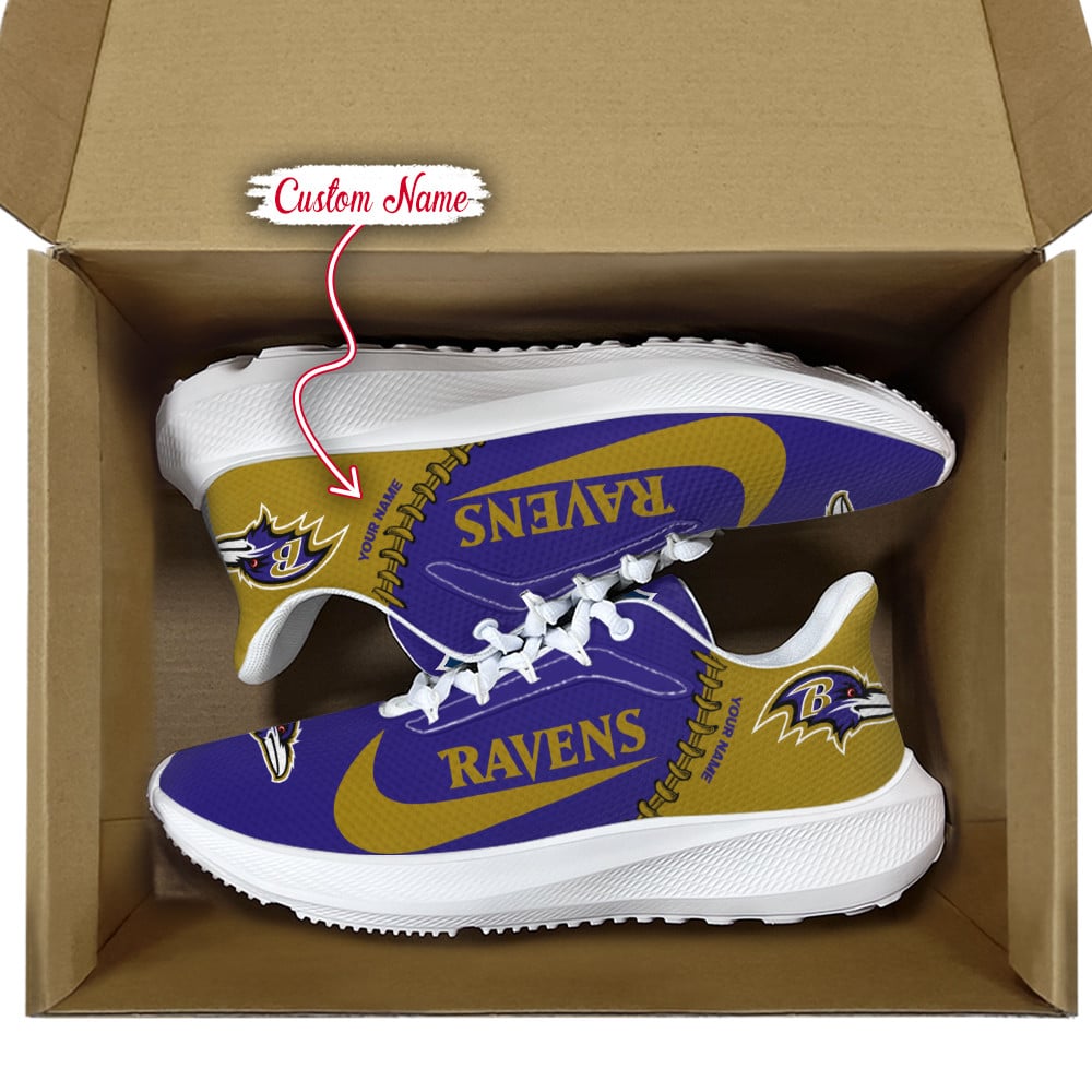 Baltimore Ravens Lightweight Patch Decor Running Shoes AZBTRS000097