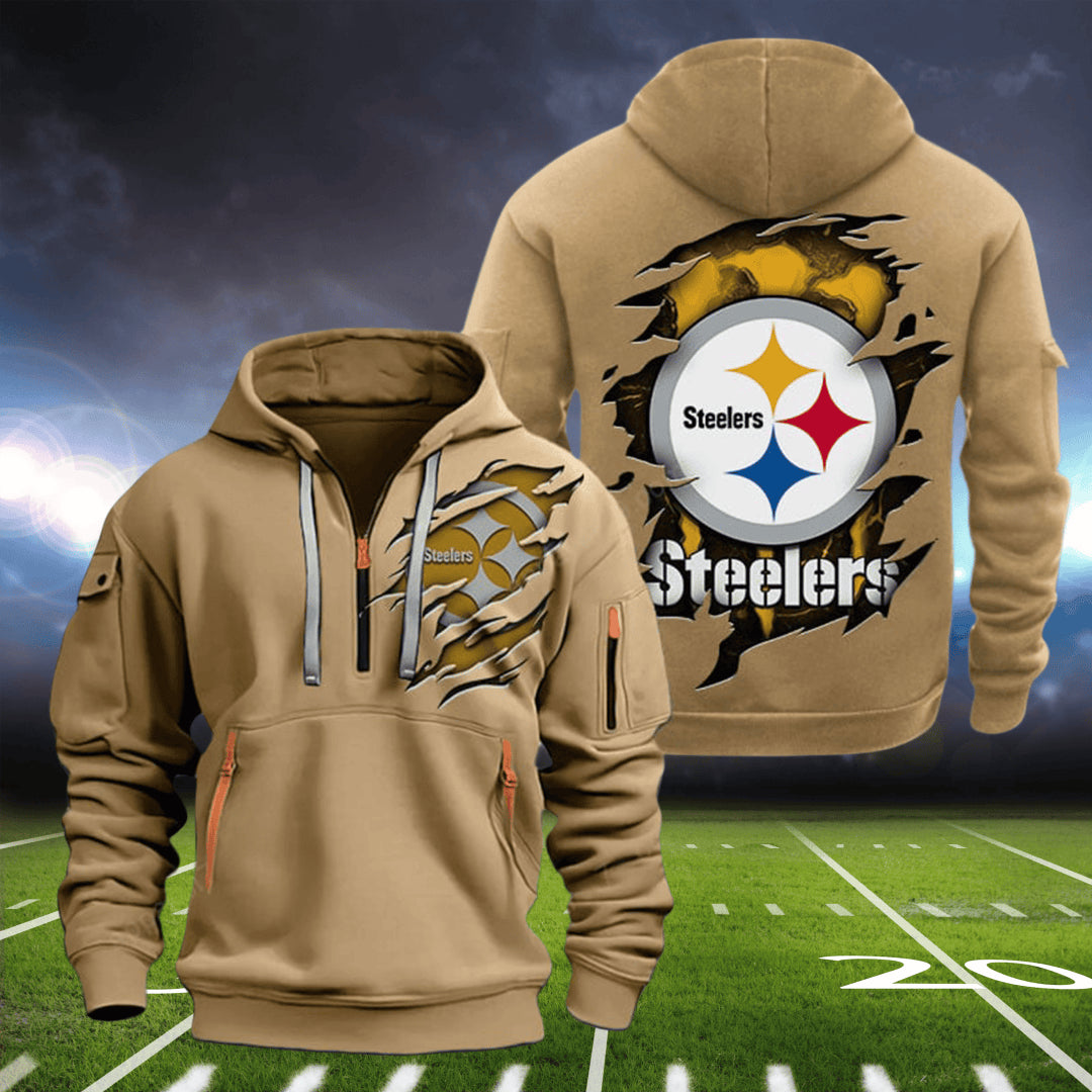 Pittsburgh Steelers  New Personalized Quarter Zip Hoodie Limited Edition AZBTQZH000089