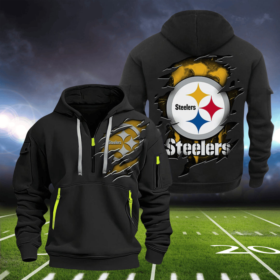 Pittsburgh Steelers  New Personalized Quarter Zip Hoodie Limited Edition AZBTQZH000089