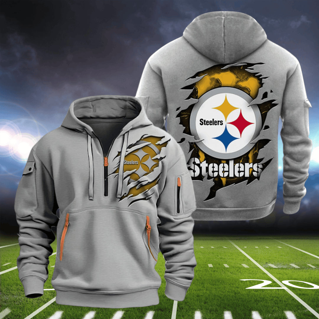 Pittsburgh Steelers  New Personalized Quarter Zip Hoodie Limited Edition AZBTQZH000089