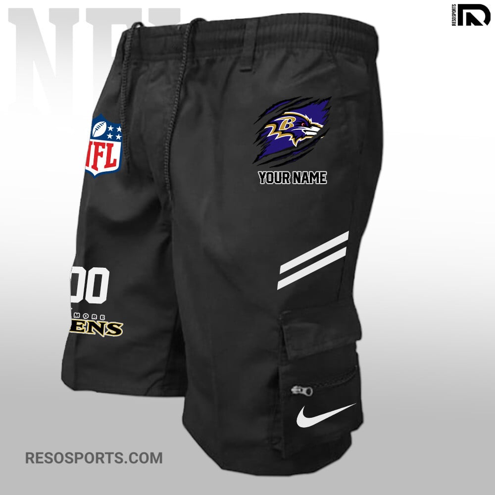 Baltimore Ravens Personalized Multi-Pockets Man Shorts AZBTMPMS000029