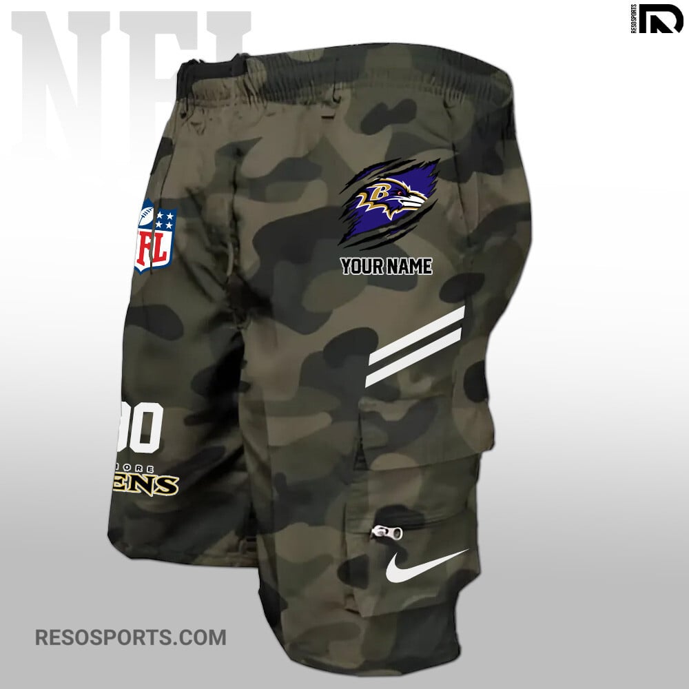 Baltimore Ravens Personalized Multi-Pockets Man Shorts AZBTMPMS000029