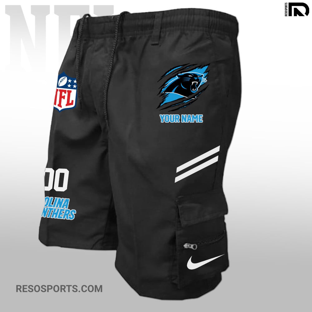 Carolina Panthers Personalized Multi-Pockets Man Shorts AZBTMPMS000032
