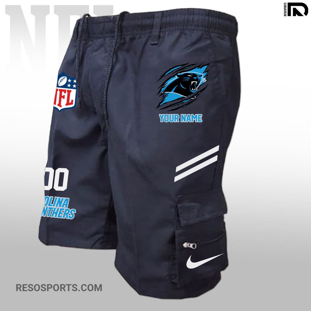 Carolina Panthers Personalized Multi-Pockets Man Shorts AZBTMPMS000032