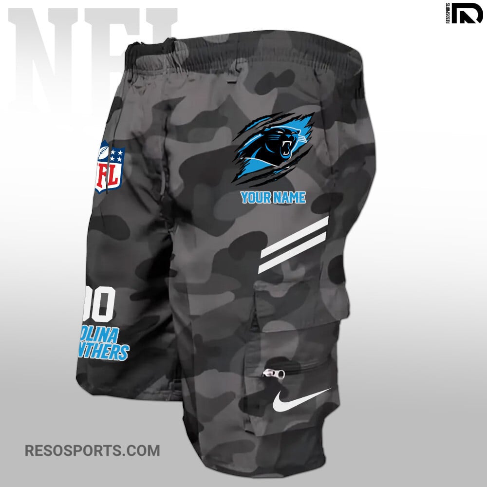 Carolina Panthers Personalized Multi-Pockets Man Shorts AZBTMPMS000032