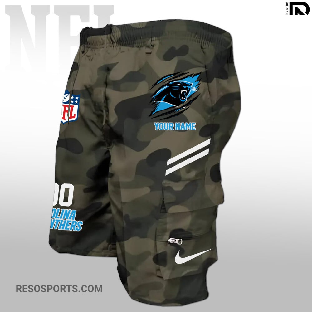 Carolina Panthers Personalized Multi-Pockets Man Shorts AZBTMPMS000032
