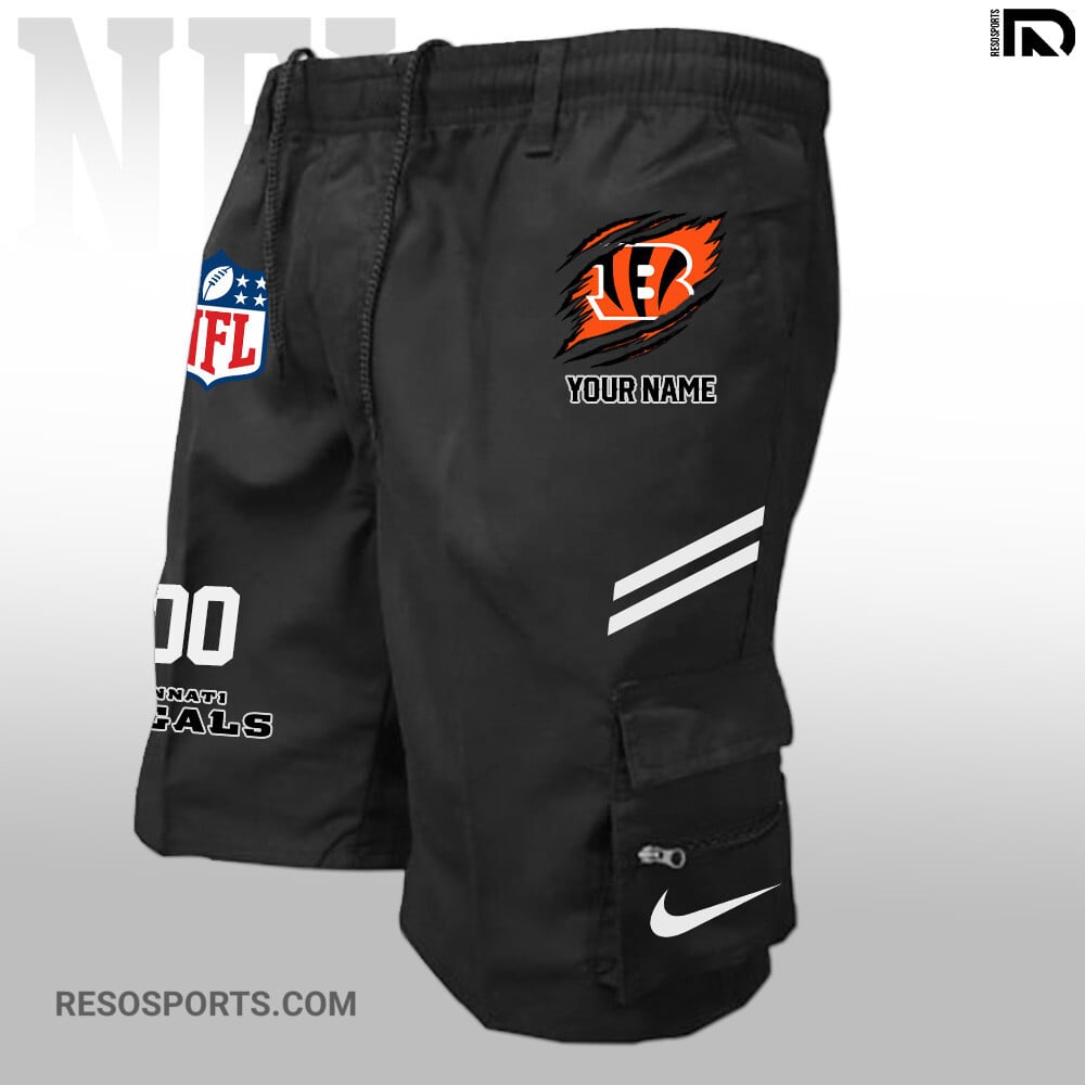 Cincinnati Bengals Personalized Multi-Pockets Man Shorts AZBTMPMS000023