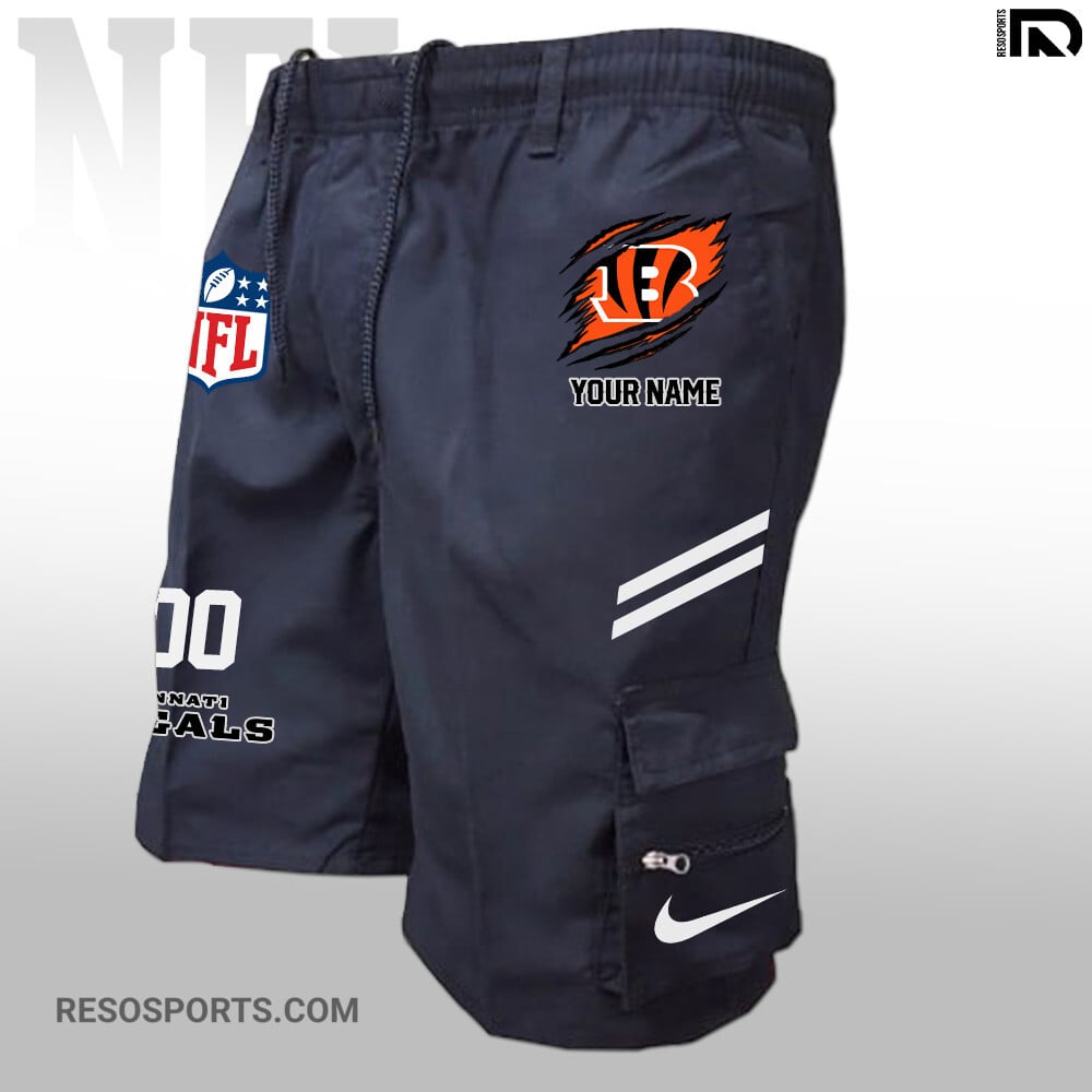 Cincinnati Bengals Personalized Multi-Pockets Man Shorts AZBTMPMS000023