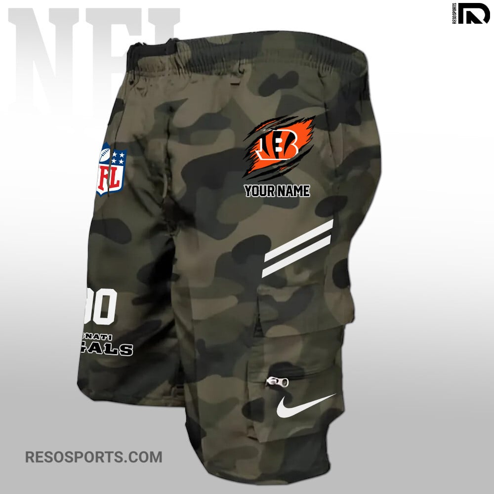 Cincinnati Bengals Personalized Multi-Pockets Man Shorts AZBTMPMS000023