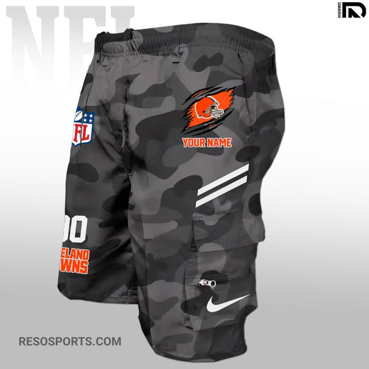 Cleveland Browns Personalized Multi-Pockets Man Shorts AZBTMPMS000024