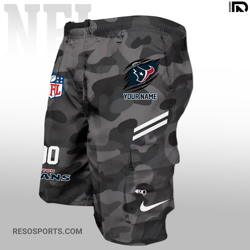 Houston Texans Personalized Multi-Pockets Man Shorts AZBTMPMS000015