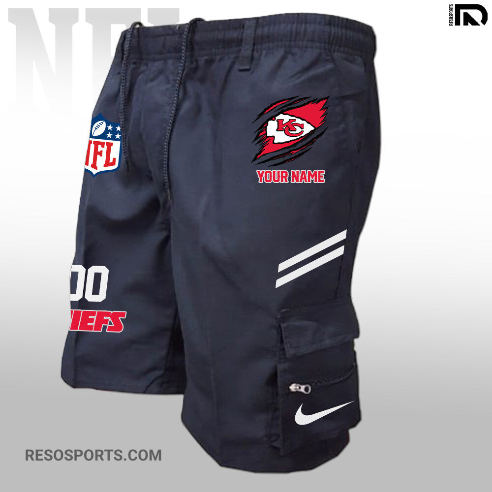 Kansas City Chiefs Personalized Multi-Pockets Man Shorts AZBTMPMS000018