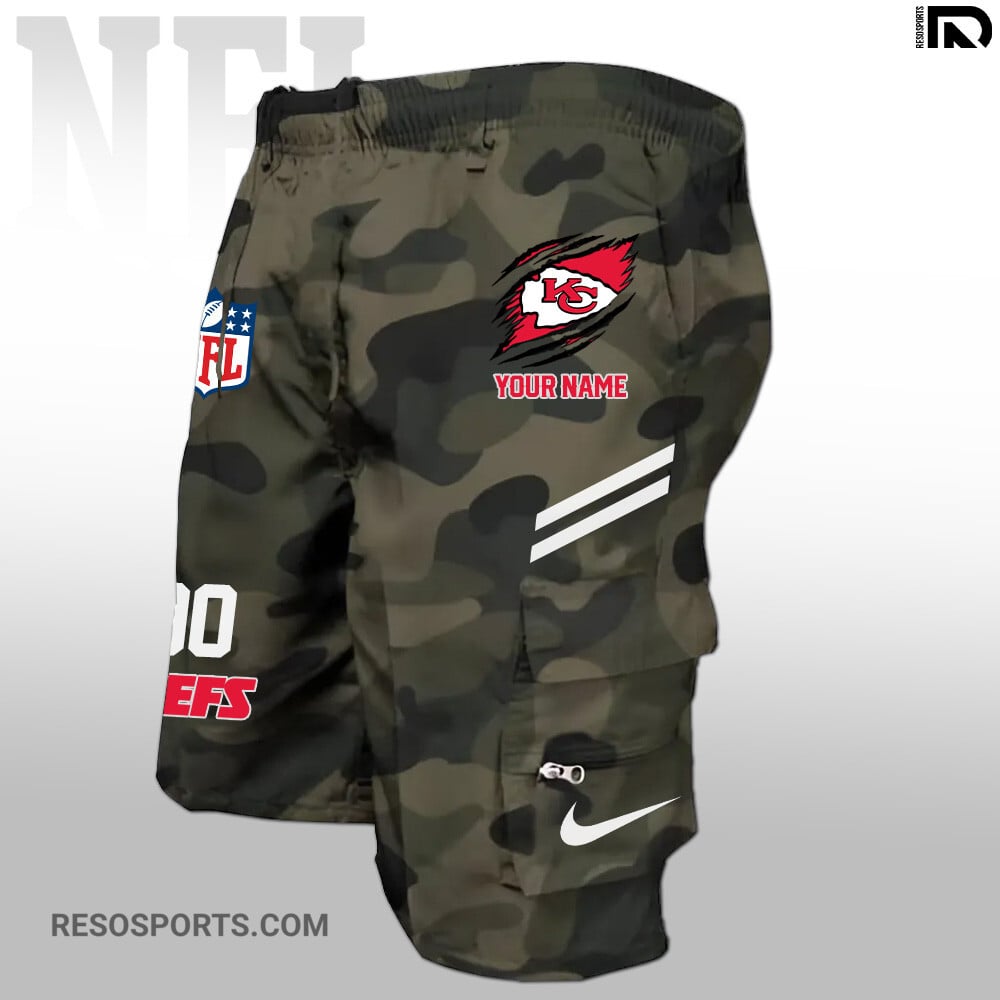 Kansas City Chiefs Personalized Multi-Pockets Man Shorts AZBTMPMS000018