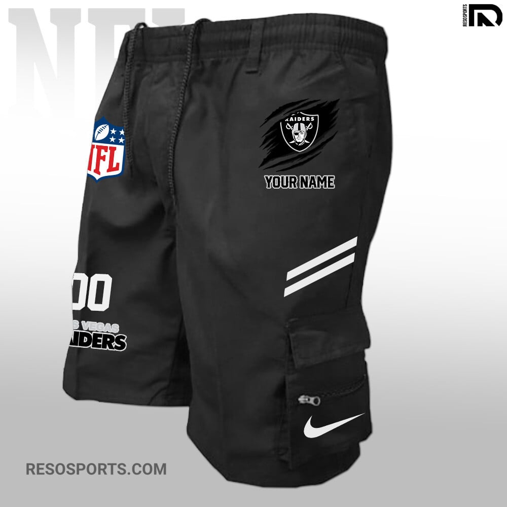 Las Vegas Raiders Personalized Multi-Pockets Man Shorts AZBTMPMS000019