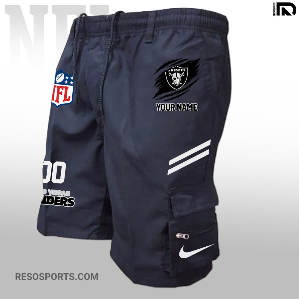 Las Vegas Raiders Personalized Multi-Pockets Man Shorts AZBTMPMS000019