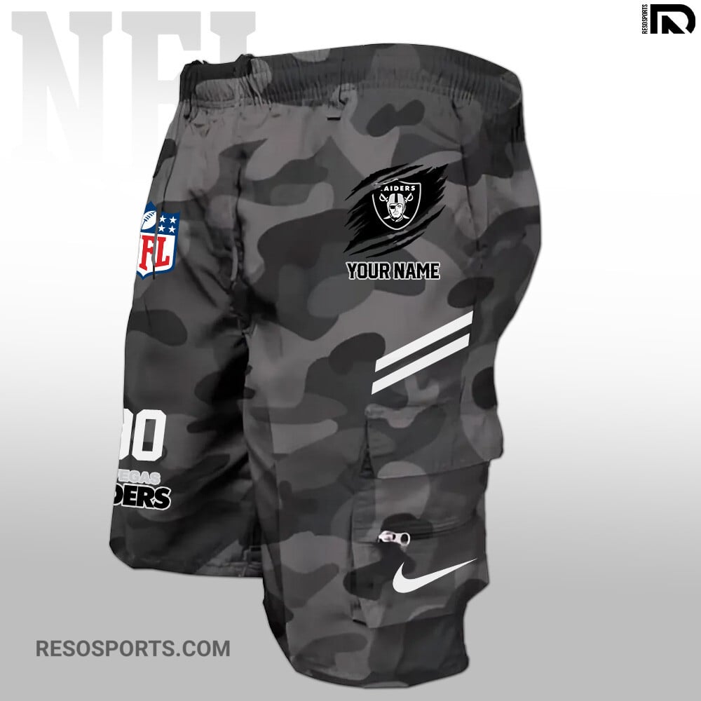 Las Vegas Raiders Personalized Multi-Pockets Man Shorts AZBTMPMS000019